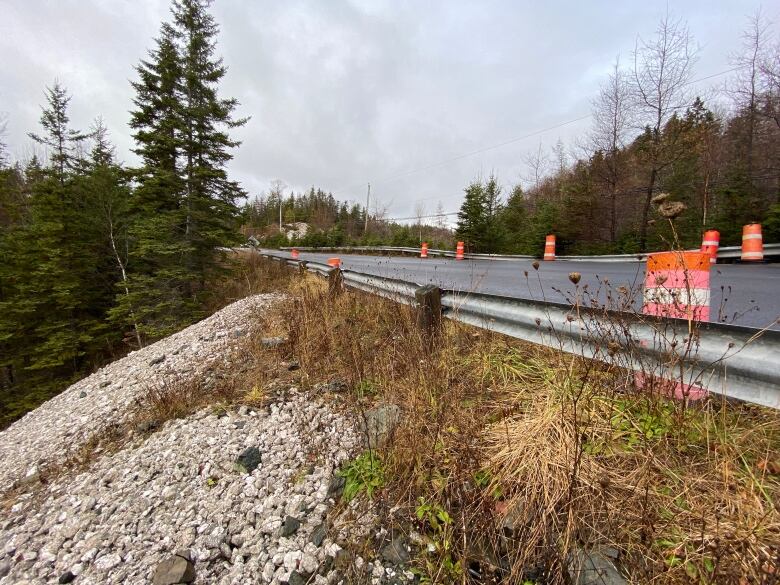 Gypsum deposits near Route 223 have caused the roadway in Jamesville to crumble away after years of neglect.