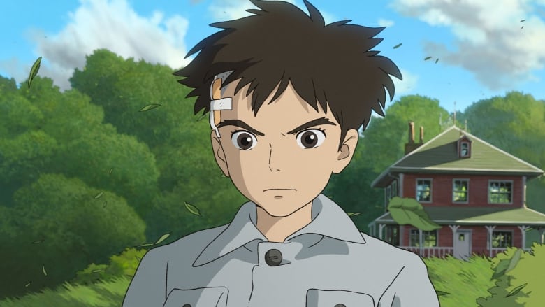 A cartoon image of a boy is shown. He has an angry, determined look on his face. He is standing outdoors with trees and a house visible behind him. There is a bandage on the side of his head. 