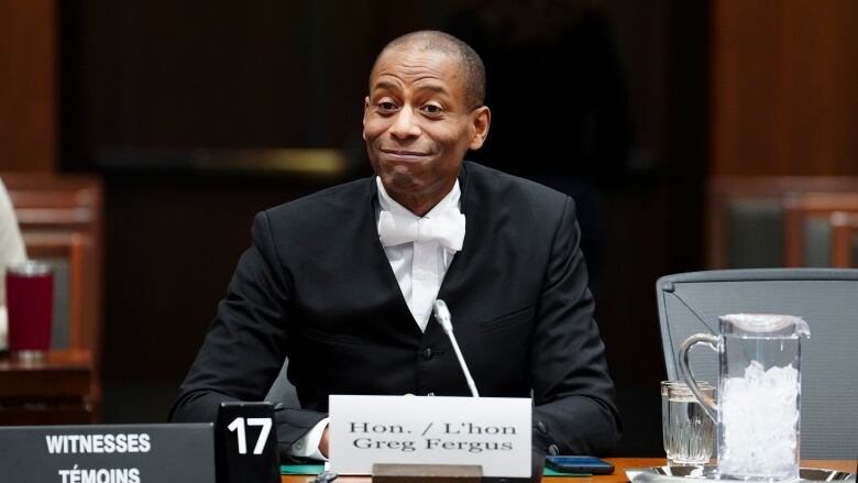 Greg Fergus testifying before committee.