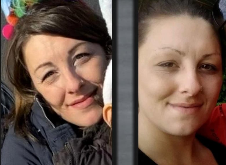 Two side-by-side photos of a missing woman.