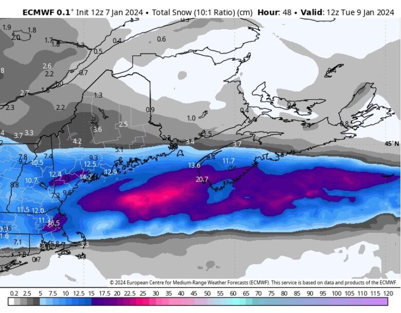 Snowfall graphic