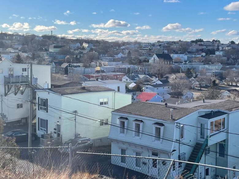 A view of houses in Saint John's Lower West Side