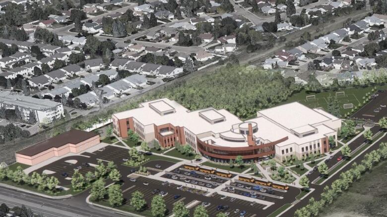 Proposed designs for the new school campus