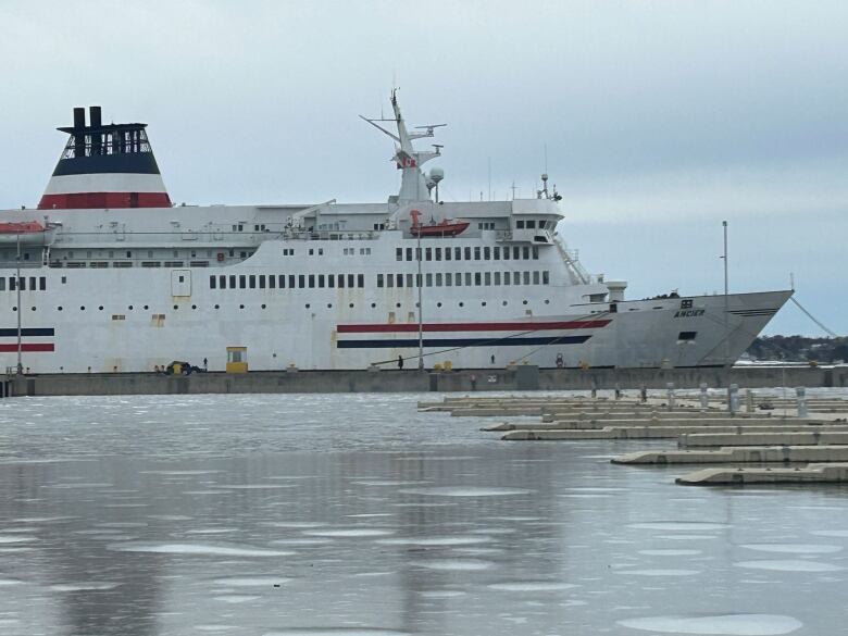 MV Ancier in port.