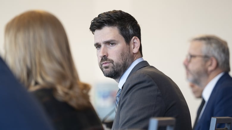 Minister of Housing, Infrastructure and Communities Sean Fraser speaks to reporters following a meeting in Halifax, Monday, Jan. 15, 2024.