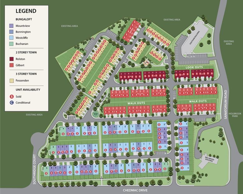 A map shows the locations of homes in a small subdivision. 