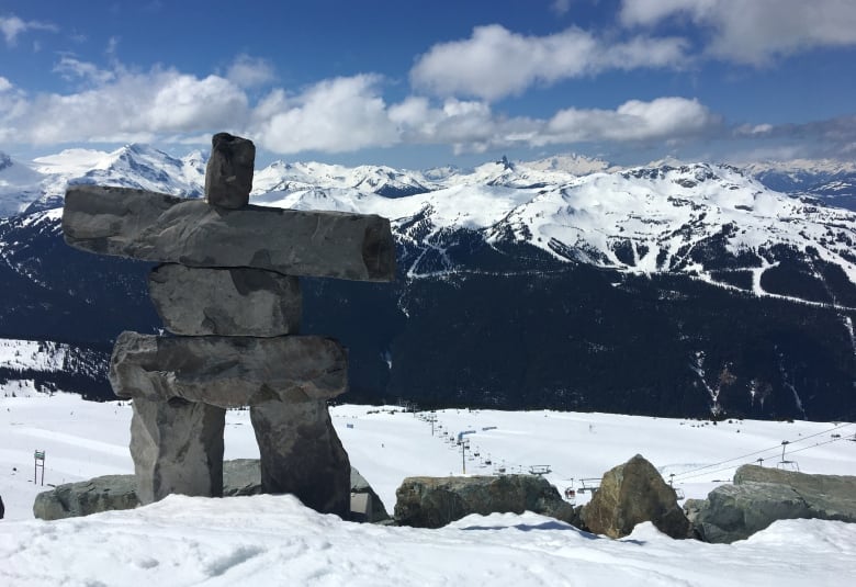 The view from the top of Blackcomb Peak near Whistler.