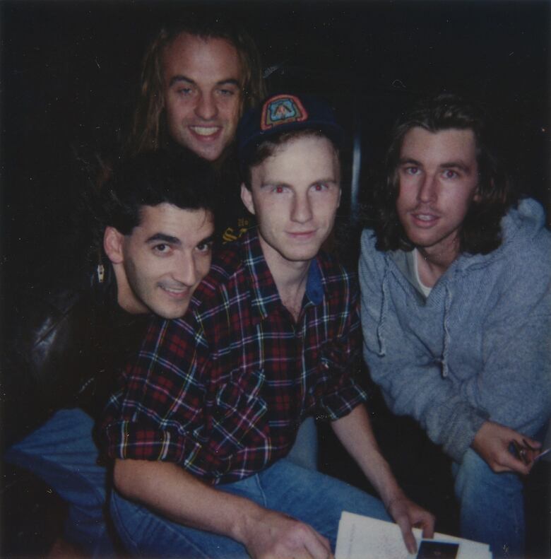 The four members of Black Pool are shown in a 1991 photo.