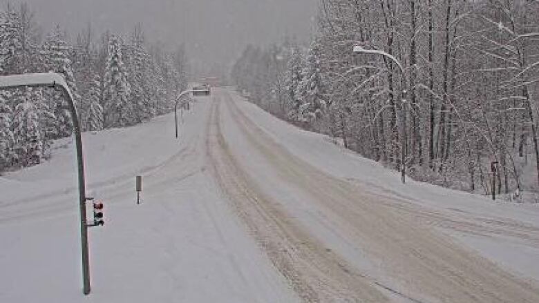 A snow covered road