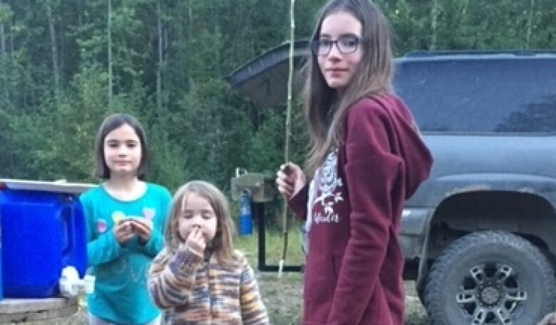 A group of girls camping.