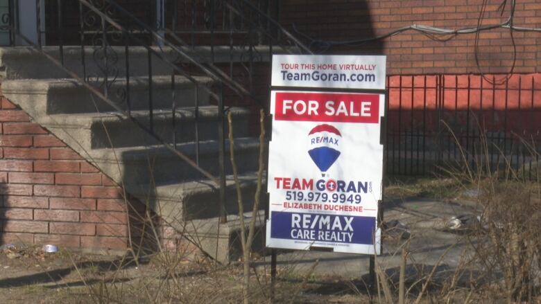 A real estate sign.