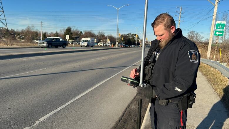 London police say a pedestrian sustained serious injuries in a crash Thursday morning near Pond Mills Road.