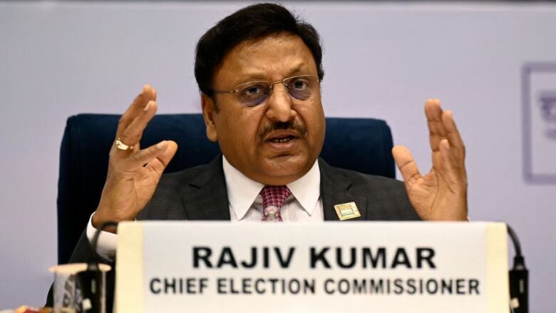 India's Chief Election Commissioner Rajiv Kumar. 