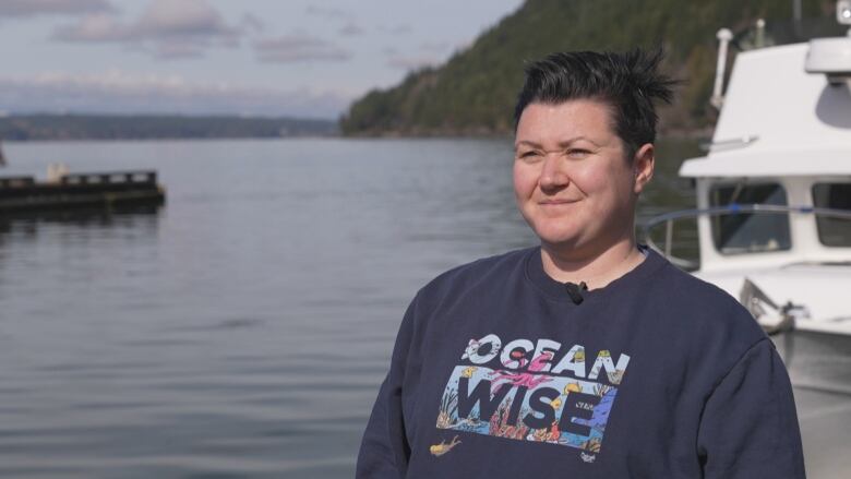 Ocean Wise Director of Whales Chloe Robinson is among those studying whales in B.C.'s Salish Sea this winter. She says eDNA gathered from B.C.'s southern resident killer whales will be compared to previous samples in order to determine whether their techniques are effective.