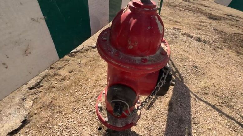 A fire hydrant. 