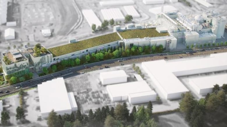 A depiction of what the North Shore Wastewater Treatment Plant will look like once completed.