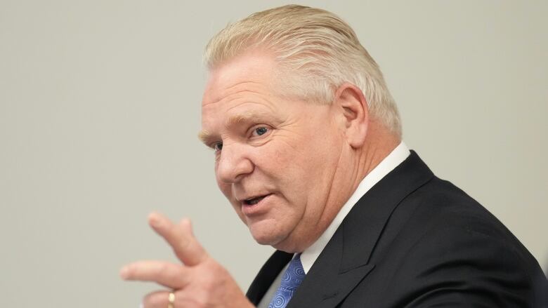 Ontario Premier Doug Ford attends a housing announcement in Belleville, Ont., on Friday, March 1, 2024. THE CANADIAN PRESS/Chris Young