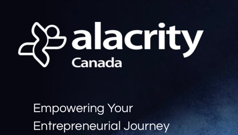 A screenshot of Alacrity Canada's website. It says 