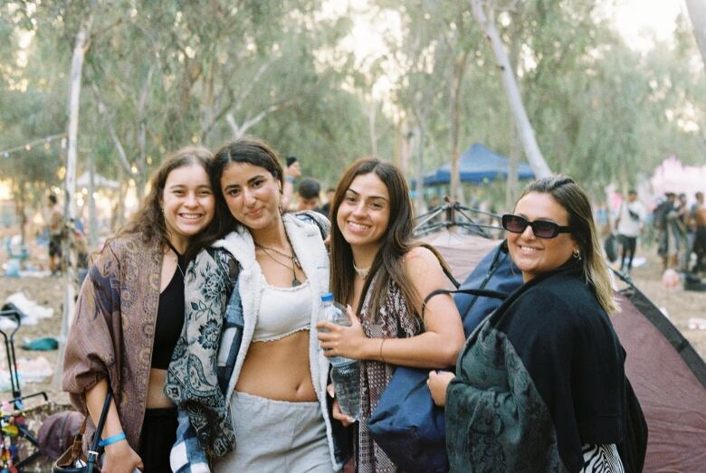 Four women photographed at the Supernova festival on Oct. 7. 