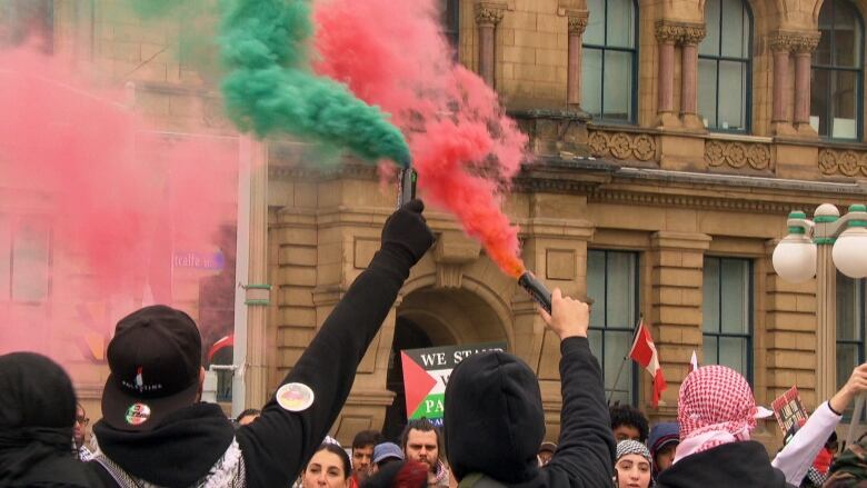 Police are investigating allegations of hate speech used at a pro-Palestinian rally on Parliament Hill Apr. 20. 