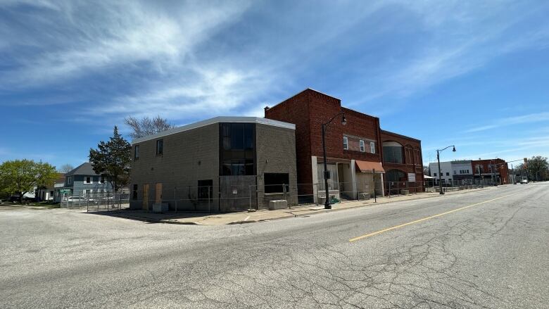 Some vacant buildings