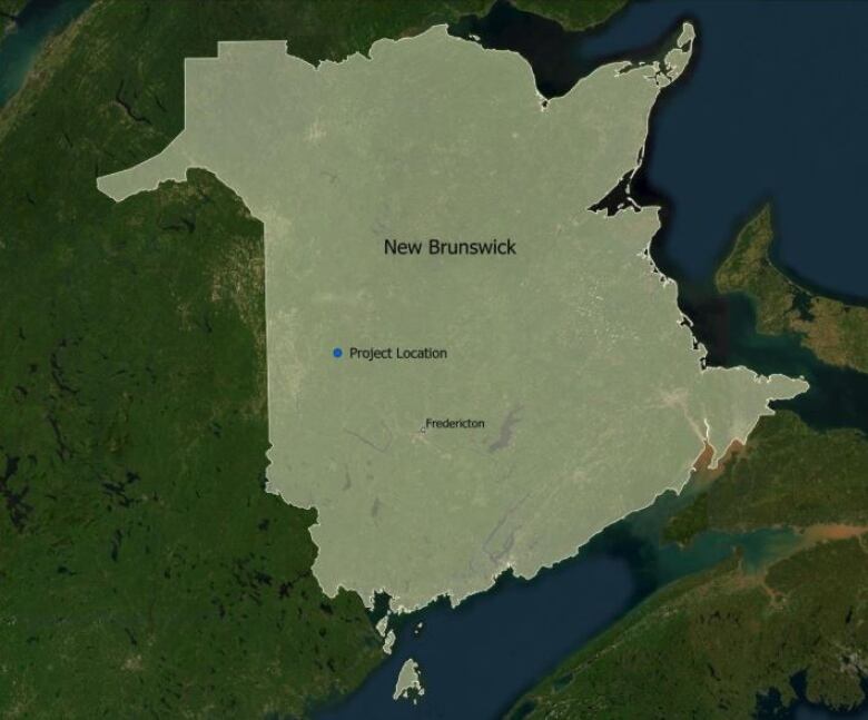 A map of New Brunswick