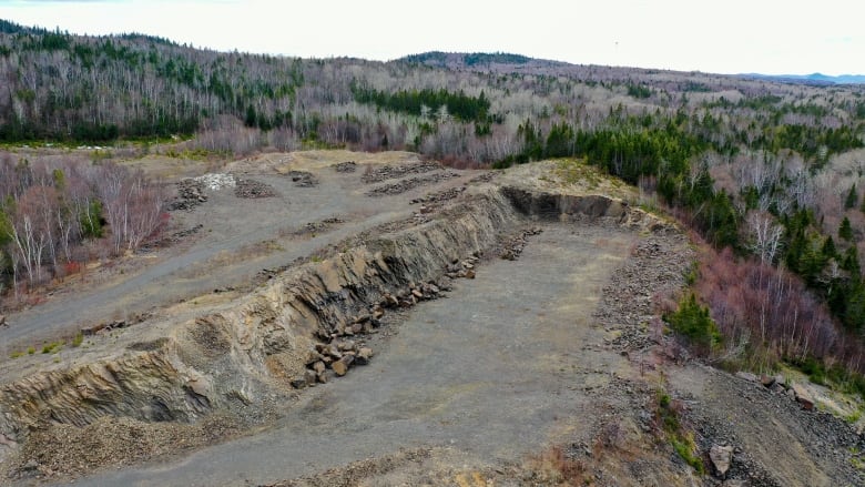 Overhead view of quarry