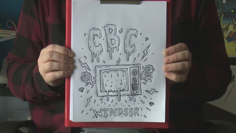 A drawing promoting CBC Windsor.