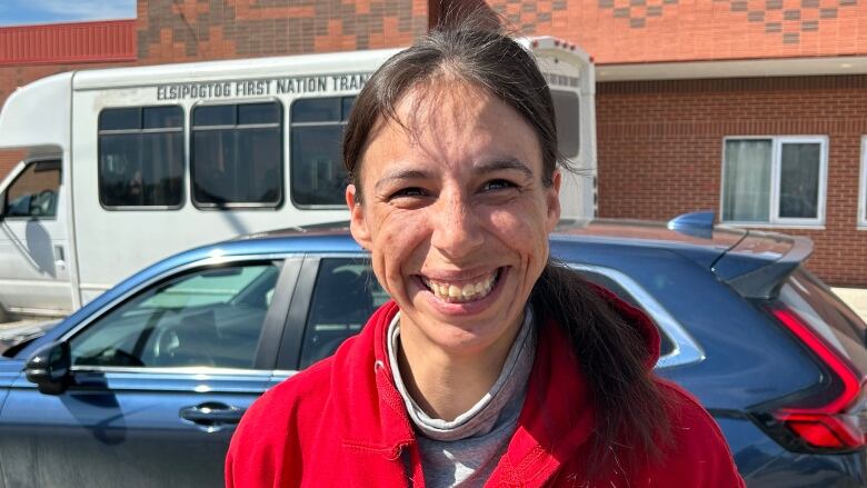 Vanessa Clair uses the new bus service about twice each week to get to the grocery store and the pharmacy. She hopes the pilot project will expand to include two buses.