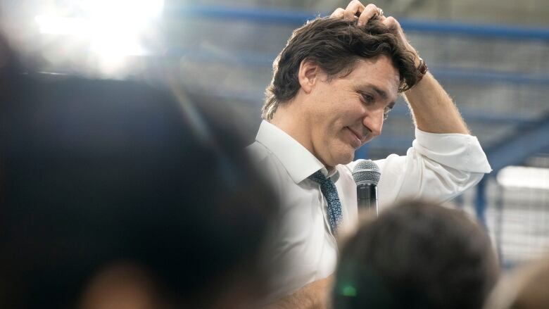 Prime Minister Justin Trudeau holds a local town hall with students from Durham College in Whitby, Ont. on Wednesday, April 5, 2023.