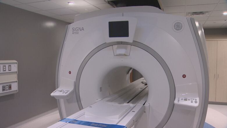 A  MRI machine is shown.