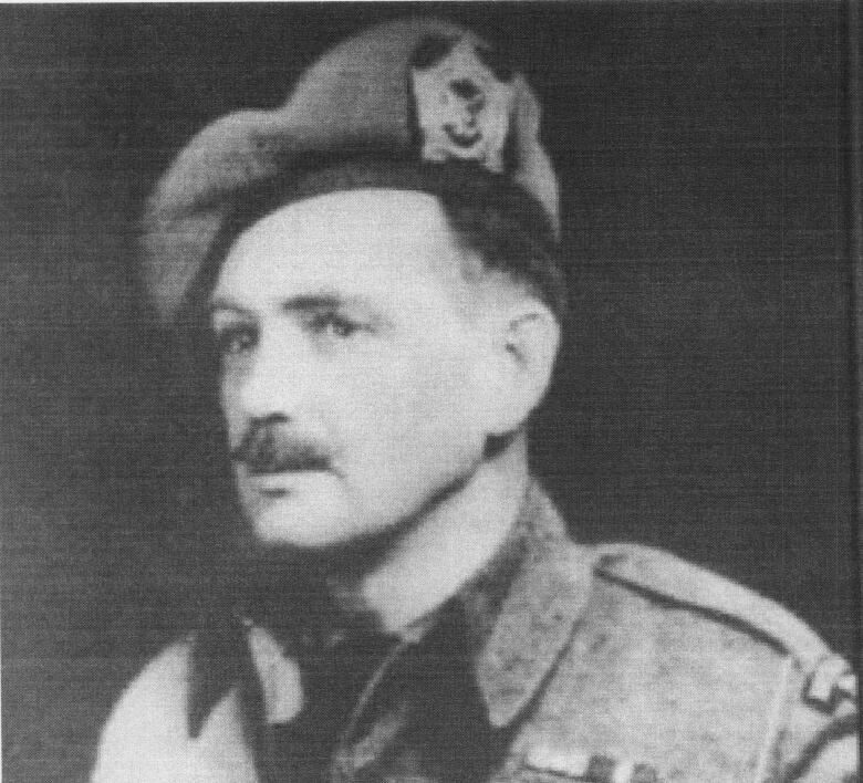 Head shot of J David Stewart in uniform, in black and white.