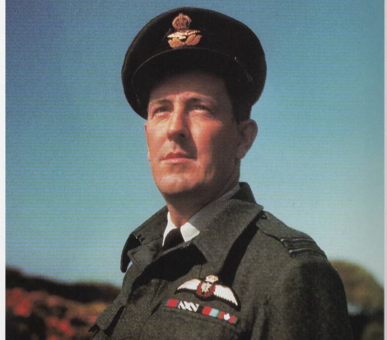 Head shot of Charlie Trainor in uniform, outside.