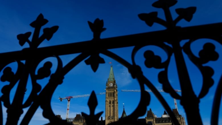 The Peace Tower in Parliament Hill is pictured in morning light in Ottawa on Thursday, March 7, 2024.