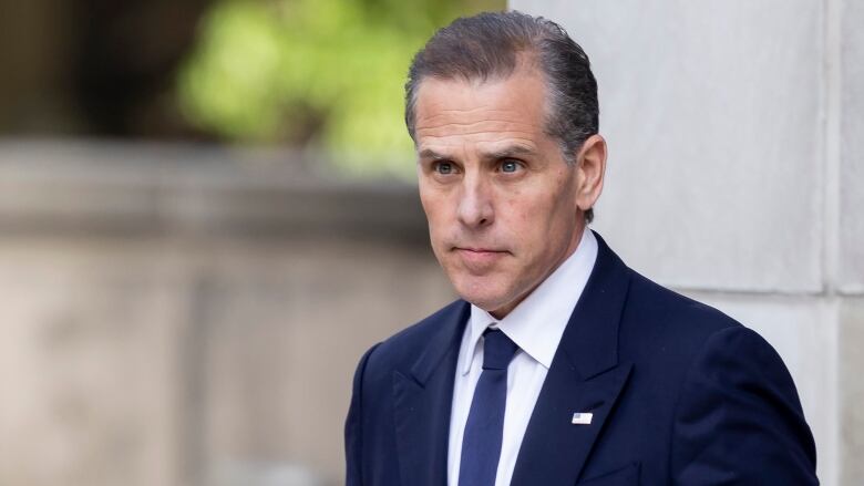 Hunter Biden is seen outside the J. Caleb Boggs Federal Building in Wilmington, Del.