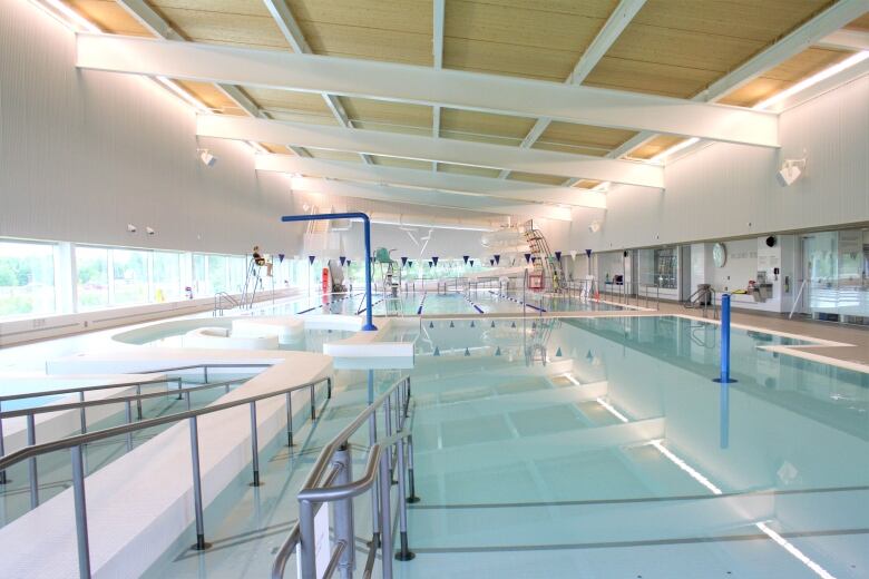 A photo shows a municipal pool.