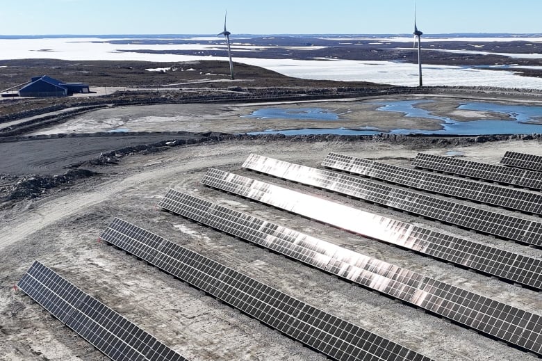 Solar panels from above.