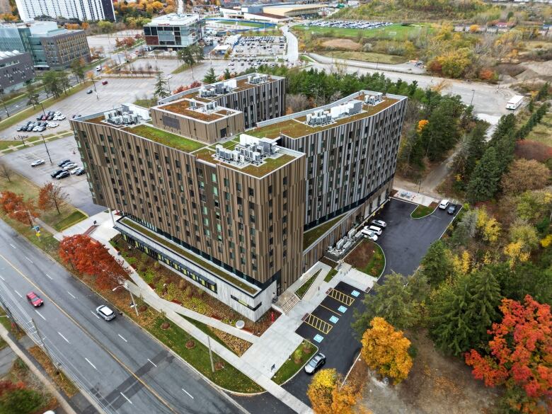 Aerial view of a student residence