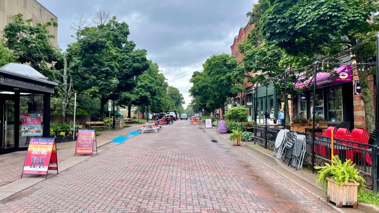 Victoria Row is seen on a rainy Thursday afternoon. 