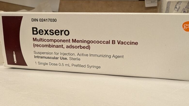 A box of the vaccine sitting on a countertop