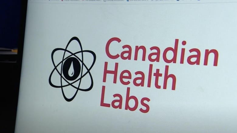 The 'Canadian Health Labs' logo is shown on a computer screen that has a white background.