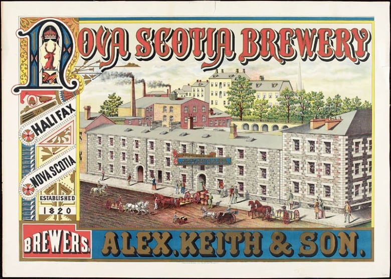 A postcard depicting the Keith's Brewery in colour.