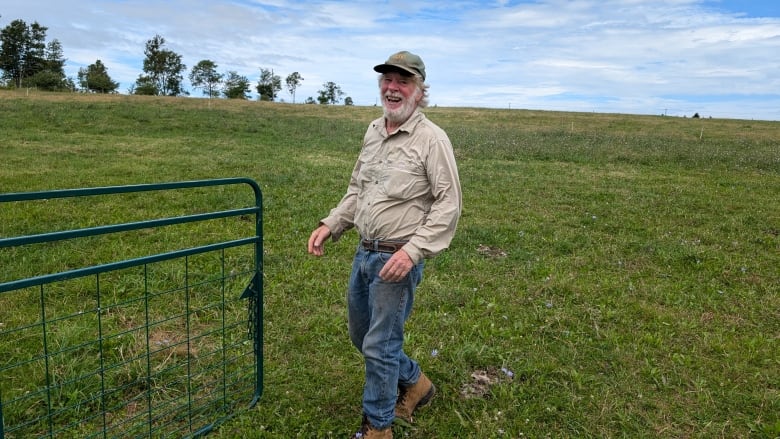 Farmer Rusty Bittermann on his property.