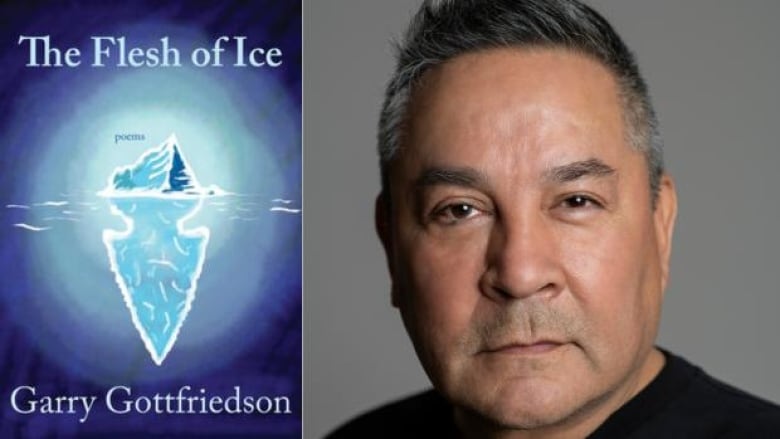 The book cover featuring an illustration of an iceberg and the author photo: a man with short gray hair wearing a black shirt