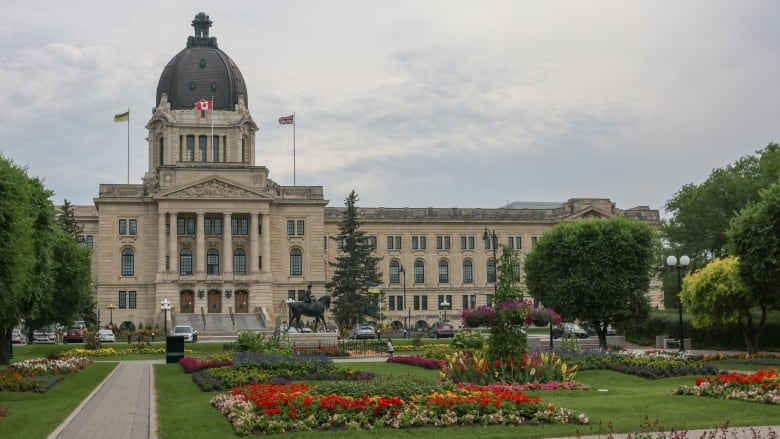 The Saskatchewan Legislative building from the garden in Wascana Park