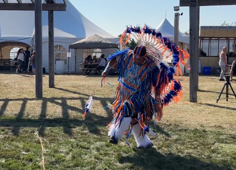 Man dancing at pow wow