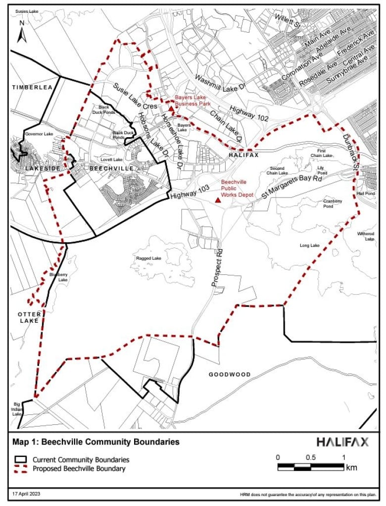 A map of the Beechville area shows the existing and proposed boundaries for the community. 