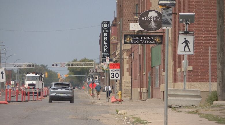 Construction is underway on Regina's Dewdney Avenue.