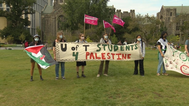 Protestors at U of T campus