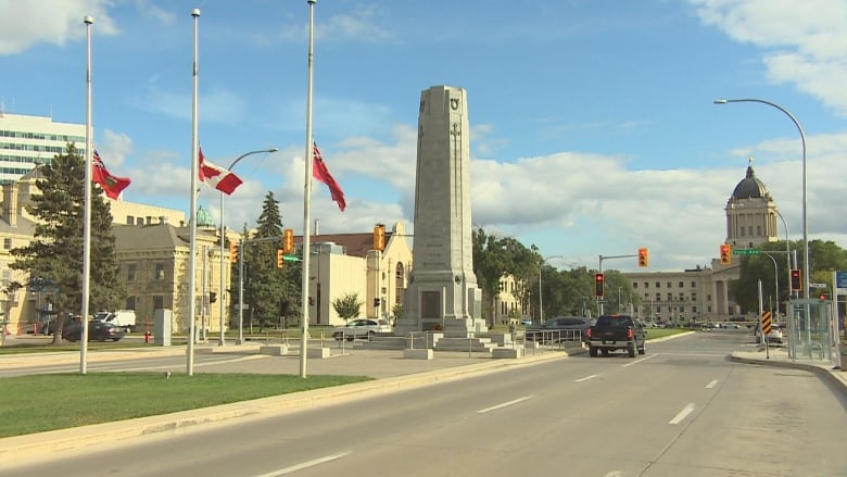 Flags that are lowered at half-mast